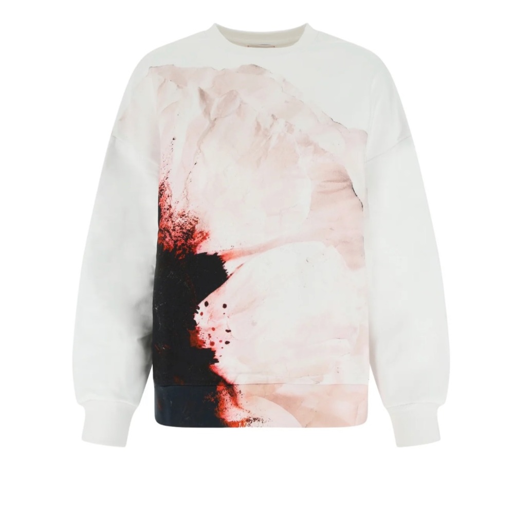 Alexander McQueen Anemone Flower Printed Sweatshirt